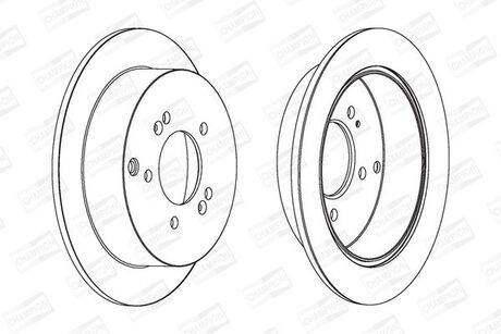HYUNDAI Диск тормозн.задн.Santa Fe 2.0/2.4 00-,Tucson (284*10) CHAMPION 562454CH (фото 1)