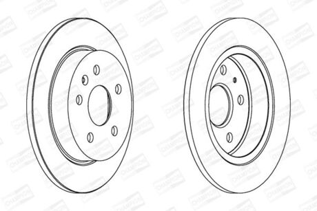 562461CH CHAMPION CHAMPION OPEL Диск тормозной задн.&quot;16&quot; Insignia 08-