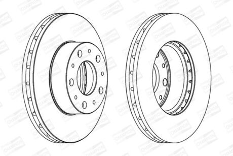 562468CH CHAMPION CHAMPION CITROEN Диск тормозной передн.Jumper,Fiat Ducato,Boxer 06-