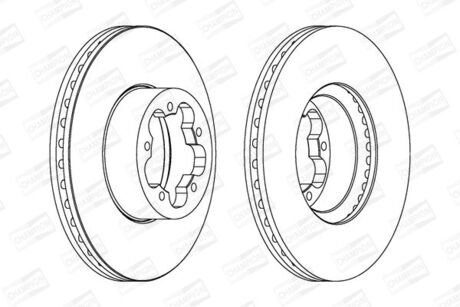 562540CH CHAMPION Диск тормозной FORD TRANSIT 2.2-2.4 06- передн. (пр-во CHAMPION)