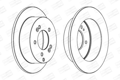 562552CH CHAMPION CHAMPION HYUNDAI диск тормозной задн.Tucson,Sonata V, Kia Magentis