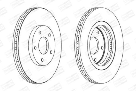 562578CH CHAMPION CHAMPION NISSAN Диск тормозной передн.X-Trail ,Qashqai