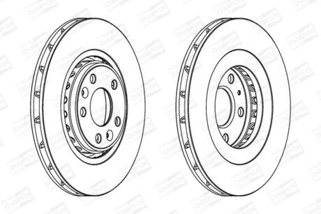 562596CH CHAMPION CHAMPION RENAULT Диск тормозной передн.Espace,Grand Scenic III,IV,Laguna III,Megane 08-