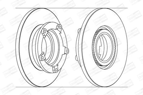 562638CH-1 CHAMPION ДИСК ТОРМОЗНОЙ ЗАДН