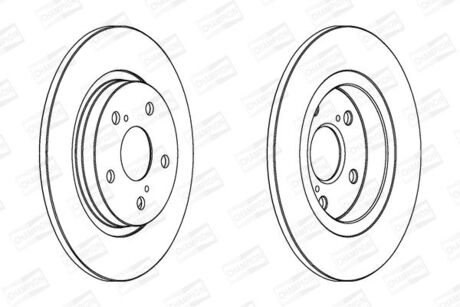 562659CH CHAMPION CHAMPION TOYOTA Диск тормозной задн.Avensis 09-