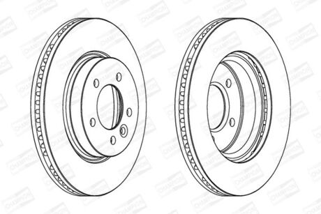 562666CH-1 CHAMPION CHAMPION LANDROVER диск тормозной передн.Discovery 04-