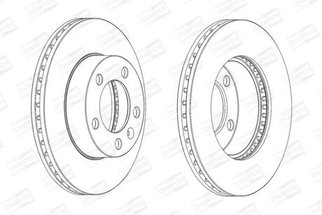 562713CH-1 CHAMPION Диск тормозной RENAULT MASTER III 2.3DCI 2010- передн. (пр-во CHAMPION)