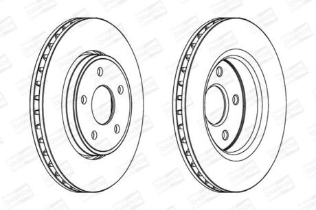 562854CH-1 CHAMPION CHAMPION JEEP Диск тормозной передн.Grand Cherokee 3.0 CRD 06-