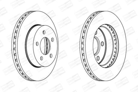 562856CH CHAMPION CHAMPION JEEP Диск тормозной задн.Cherokee 01-