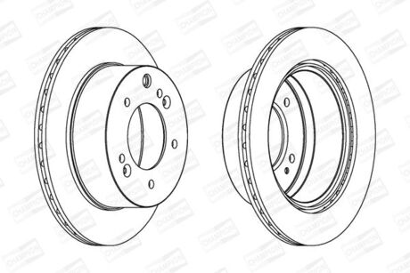 562895CH-1 CHAMPION CHAMPION KIA Тормозной диск задн. (315mm) Sorento 02-