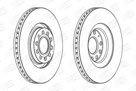 562978CH-1 CHAMPION CHAMPION VW Диск тормозной передн.Audi A4,A6 2.7/4.2 98-