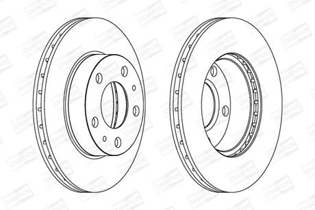 563021CH CHAMPION CHAMPION FIAT Диск тормозной передн. Ducato 02 - (300*24),Citroen,Peugeot