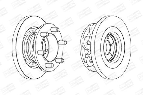 567118CH-1 CHAMPION CHAMPION FIAT Диск тормозной передн.Iveco Daily 35.10 96-99