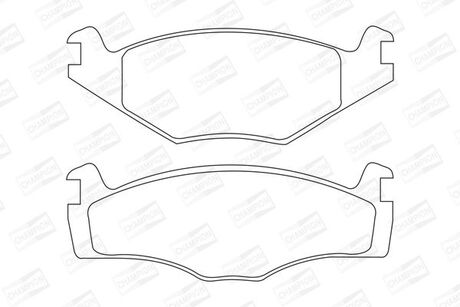 VW Тормозные колодки передн.Golf I,II,III,Jetta -92, Passat -88 (19.7mm) CHAMPION 571317CH (фото 1)