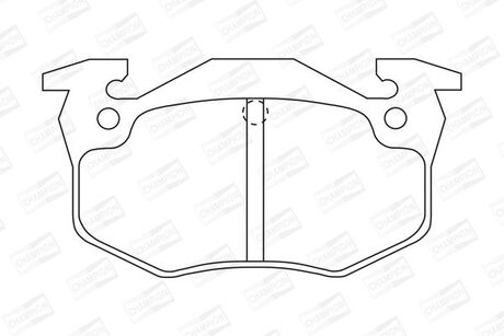 571334CH CHAMPION CHAMPION CITROEN Тормозные колодки задн. ZX 91-,Xsara,Peugeot 206-309,Renault 19,Clio,Megane I