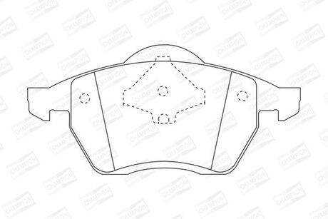 571900CH CHAMPION Колодка торм. диск. ford galaxy, seat alhambra, vw sharan передн. (пр-во champion)