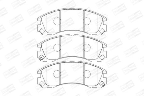 572447CH CHAMPION Колодка торм. диск. mitsubishi lancer vi, outlander, pajero ii передн. (пр-во champion)