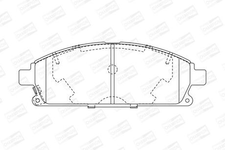 572466CH CHAMPION CHAMPION NISSAN Тормозные колодки передн. X-Trail 01-,Pathfinder 97-