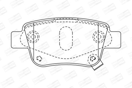 572516CH CHAMPION Колодка торм. диск. toyota avensis (t22, t25) задн. (пр-во champion)