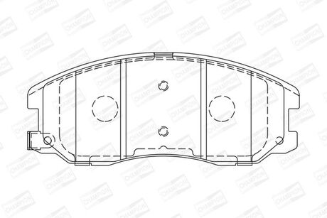 572570CH CHAMPION Колодка торм. диск. chevrolet captiva передн. (пр-во champion)