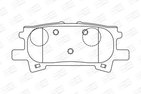 572621CH CHAMPION Колодки тормозные дисковые задние LEXUS RX (_U3_) 03-08|TOYOTA HARRIER (_U3_) 03