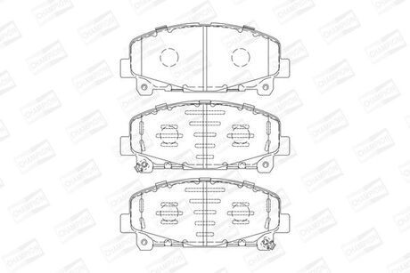 572635CH CHAMPION Колодка торм. диск. honda accord передн. (пр-во champion)