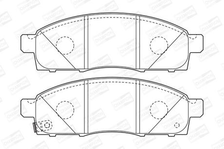 572646CH CHAMPION Колодка торм. диск. mitsubishi l200 2.5di-d 05- передн. (пр-во champion)