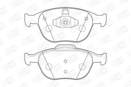 573085CH CHAMPION Колодка торм. диск. ford focus (daw, dbw,dnw), transit передн. (пр-во champion)