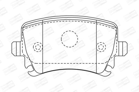 573158CH CHAMPION Колодка торм. диск. audi a4, seat, skoda,vw задн. (пр-во champion)