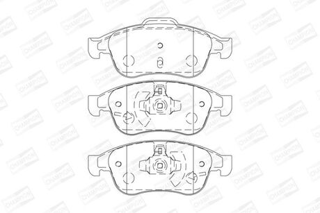 Колодка торм. диск. renault duster передн. CHAMPION 573268CH (фото 1)