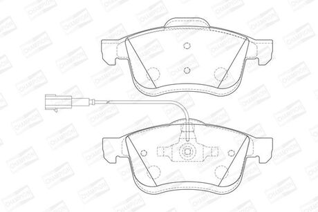 573334CH CHAMPION Колодки тормозные дисковые передние FIAT DOBLO Box Body/MPV (223_) 00-, DOBLO Bu