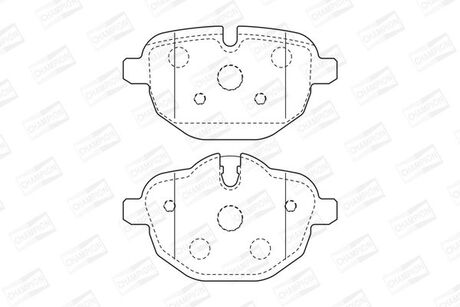 573352CH CHAMPION Колодка торм. диск. bmw 5(f10) 523i-528i 2010- задн. (пр-во champion)