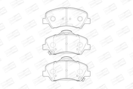 573368CH CHAMPION Колодка торм. диск. hyundai accent rb 11-/kia rio 11- передн. (пр-во champion)