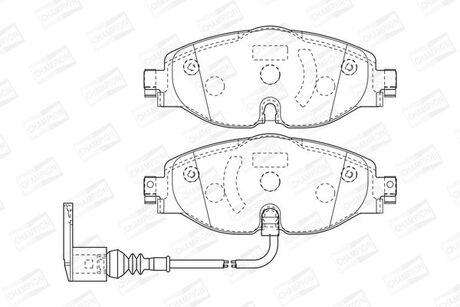 573390CH CHAMPION Колодки тормозные дисковые передние AUDI A3 (8V1) (573390CH) CHAMPION