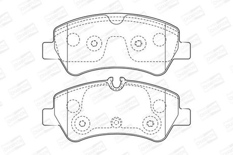 573434CH CHAMPION Комплект колодок гальмівних дискових гальм (4шт)