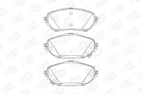 573440CH CHAMPION Комплект колодок гальмівних дискових гальм (4шт)