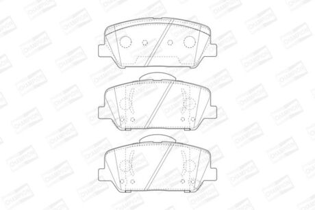 573447CH CHAMPION Колодки тормозные дисковые передние Kia Optima (10-), Ceed (15-)/Hyundai i30 (11