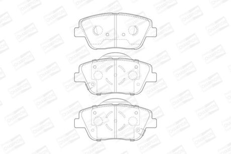 573462CH CHAMPION Комплект колодок гальмівних дискових гальм (4шт)