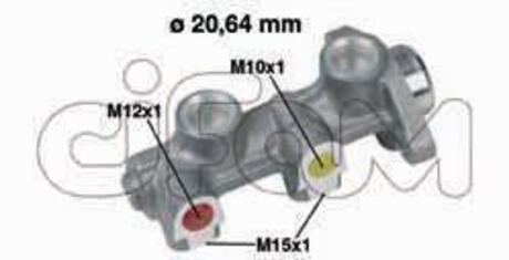 202-184 CIFAM CIFAM OPEL Головний тормозной цилиндр D20,64mm KADET E 1.2,1.3,1.3I 8/84-