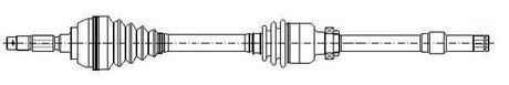 655-1198 CIFAM CIFAM PEUGEOT Полуось прав. L=808mm 23/21 зуб. 206 SW 1.4 02-07, 206 седан 1.4 07-