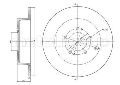 800-1332C CIFAM Тормозной диск задн. C4/C-Crosser/4008/4007/ASX/Lancer/Outlander04-