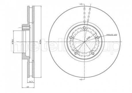 800459 CIFAM Диск тормозной FORD TRANSIT 94-00 14 CALI