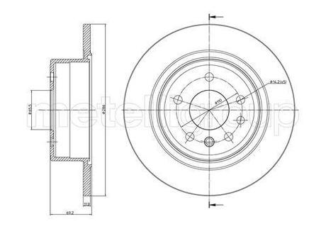 800-480 CIFAM CIFAM OPEL Диск тормозной задний Omega B