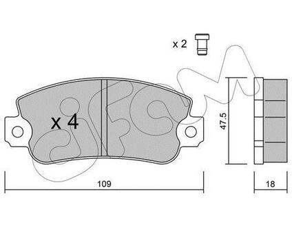 822-033-1 CIFAM CIFAM FIAT Тормозные колодки передн.Panda,Regata,Uno,Lancia,Seat Ibiza,Terra