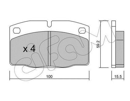 822-044-0 CIFAM CIFAM DAEWOO Тормозные колодки передн. Lanos,Nexia,Opel Kadett E,Astra F,Corsa,Vectra A