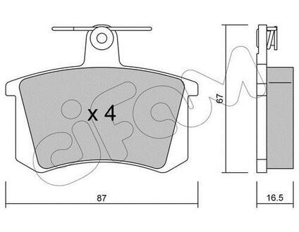 822-048-0 CIFAM CIFAM VW Тормозные колодки задн.Audi 80, 90,100,A4/6/8