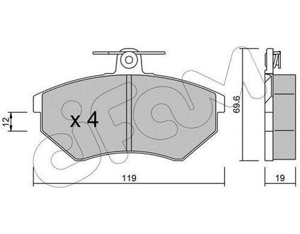 822-050-2 CIFAM CIFAM VW Тормозные колодки передн.Passat 88-