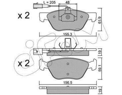 822-083-0 CIFAM CIFAM FIAT Тормозные колодки передние ALFA 156, FIAT Coupe