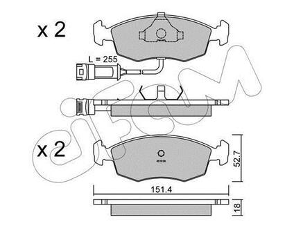 822-094-0 CIFAM Тормозные колодки перед. Ford Escort/Sierra 84-99 (ATE)