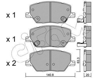82210010 CIFAM Тормозные колодки (набір)